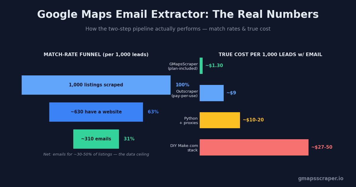 Google Maps email extractor — two-step extraction process and method comparison 2026